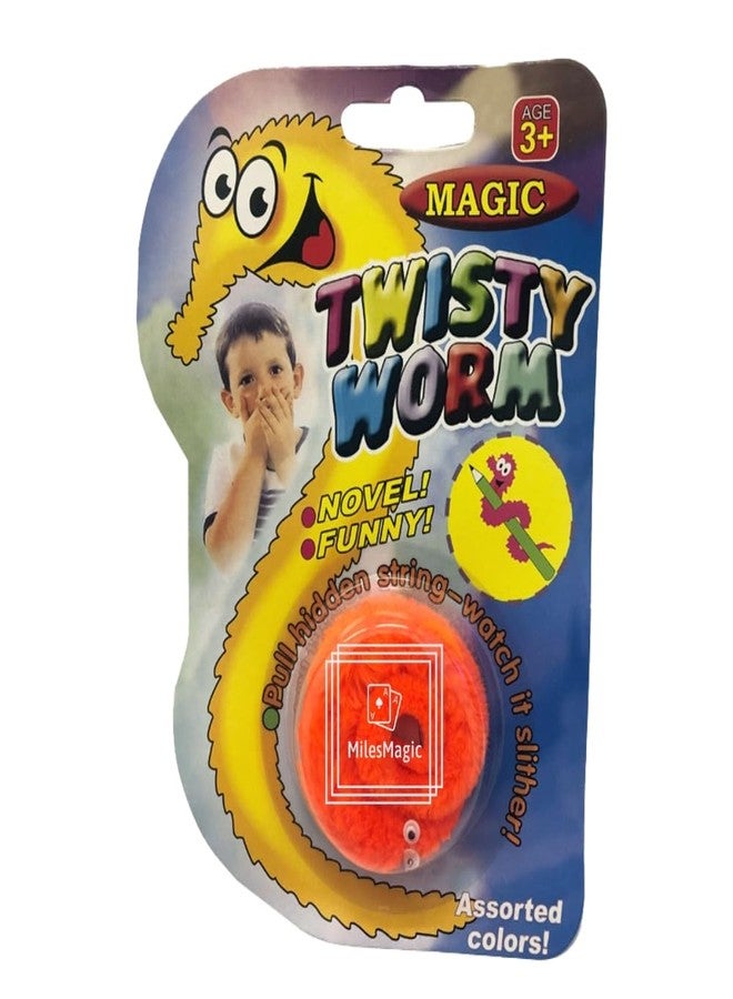 مايلز ماجيك خدعة الدودة الملتوية من مايلز ماجيك | خيط غير مرئي يُحرك ديدانًا مرحة ومتذبذبة على خيط غير مرئي، خدعة سحرية عن قرب | قطعة واحدة بلون عشوائي - Image 2